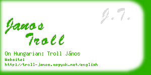 janos troll business card