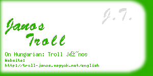 janos troll business card